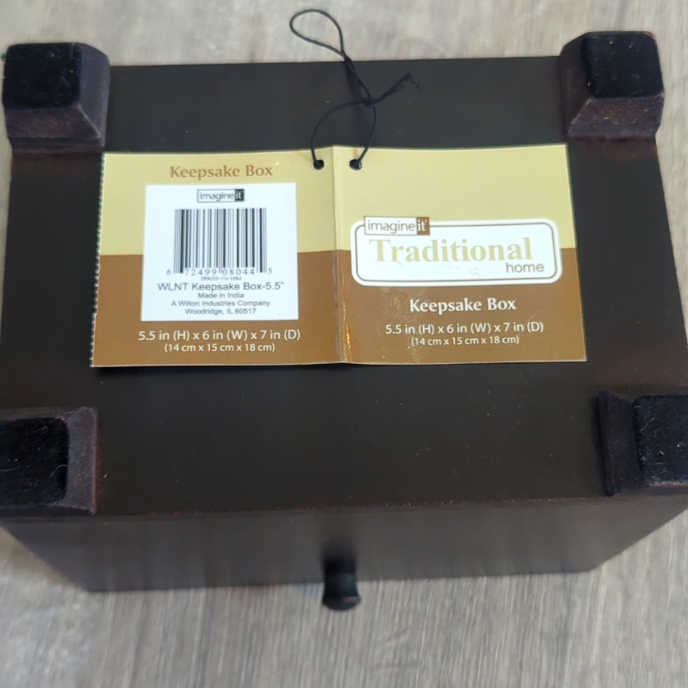 Wooden Keepsake Box - NWT - Picture 6 of 6